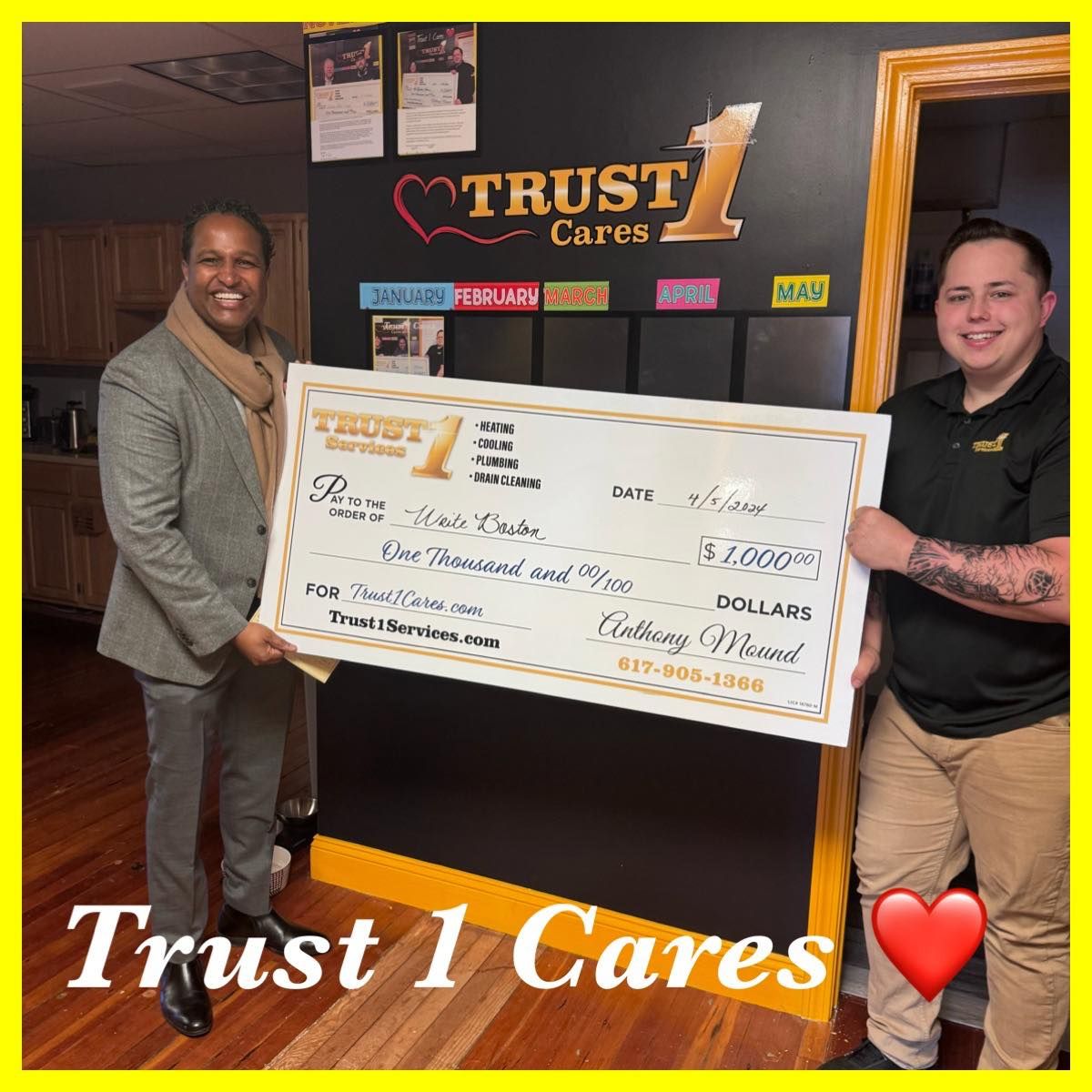Trust 1 Cares February Winner