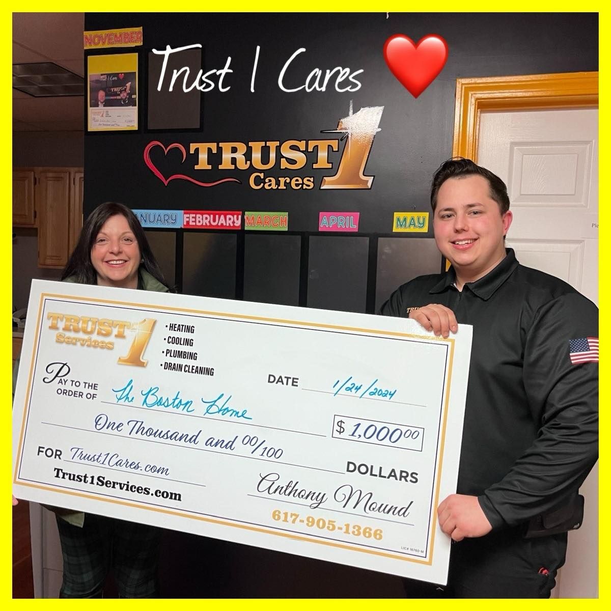 Trust 1 Cares - December Winner